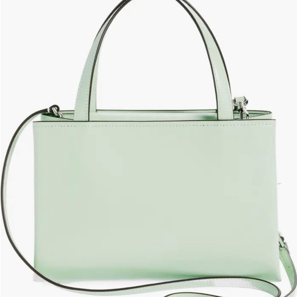 Kate Spade Sam Icon Spazzolato  small leather tote - pistachio cream NWT - Picture 2 of 6